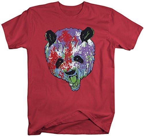 Shirts By Sarah Men's Hipster Grunge Panda T-Shirt Angry Pandas Bear Shirts-Shirts By Sarah