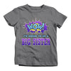 Shirts By Sarah Girl's Wow I'm Going To Be Big Sister T-Shirt New Baby Reveal