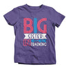 Girl's Big Sister in Training T-Shirt Promoted Shirt Baby Announcement
