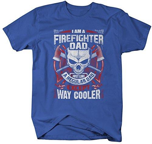 Shirts By Sarah Men's Firefighter Dad T-Shirt Way Cooler Fireman Tee-Shirts By Sarah