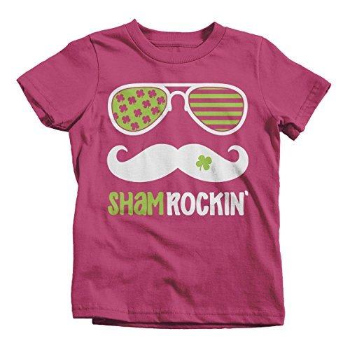 Shirts By Sarah Youth Sham Rockin' Hipster ST. Patrick's Day T-Shirt Funny Shirt Glasses-Shirts By Sarah
