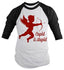 Shirts By Sarah Unisex Funny Valentine's Day 3/4 Sleeve Raglan Cupid Is Stupid Shirts-Shirts By Sarah