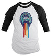 Shirts By Sarah Men's Puking Ape T-Shirt 3/4 Sleeve Chimp Hipster Shirts