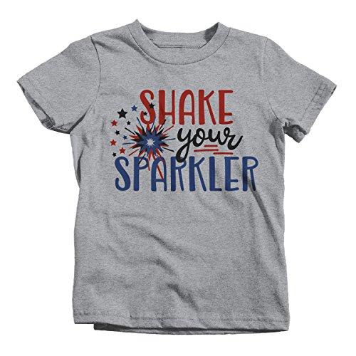 Boy's Patriotic 4th July T-Shirt Shake Your Sparkler Cute Shirt-Shirts By Sarah