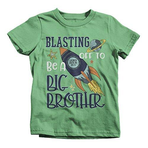 Shirts By Sarah Boy's Big Brother T-Shirt Rocket Space Launch 2019 Shirt-Shirts By Sarah