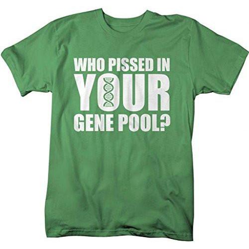 Shirts By Sarah Men's Funny Insult Geek T-Shirt Who Pissed In Your Gene Pool Shirts-Shirts By Sarah
