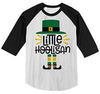 Shirts By Sarah Youth Little Hooligan Funny ST. Patrick's Day T-Shirt Leprechaun Raglan