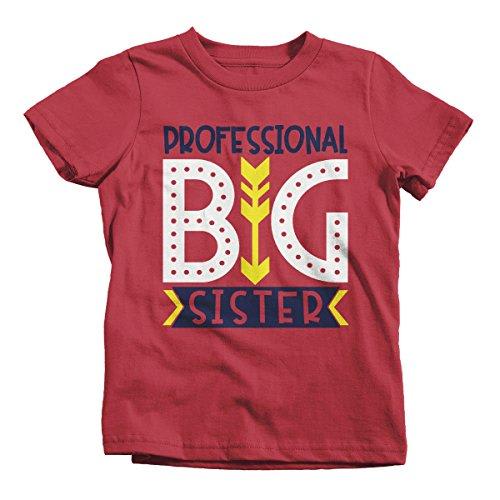 Girl's Professional Big Sister T-Shirt Cute Sibling Shirt-Shirts By Sarah