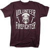 Shirts By Sarah Men's Volunteer Firefighter T-Shirt Fireman Shirts