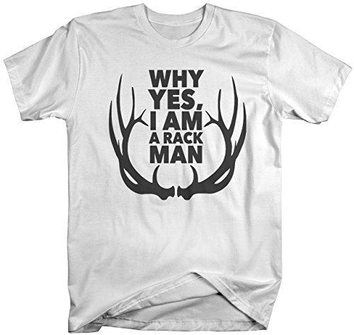 Shirts By Sarah Men's Funny Rack Man T-Shirt Hunting Tee Hunter-Shirts By Sarah