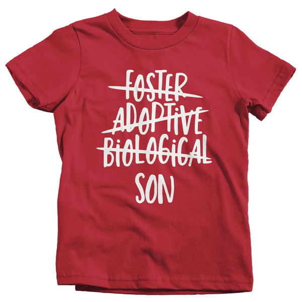 Boy's Foster Son T Shirt Adoptive Son Shirts Biological Son Tee Adoption Tshirt-Shirts By Sarah