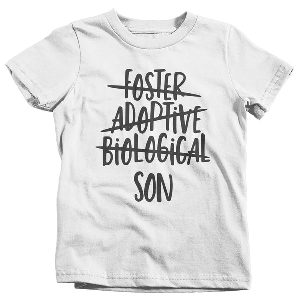 Boy's Foster Son T Shirt Adoptive Son Shirts Biological Son Tee Adoption Tshirt-Shirts By Sarah