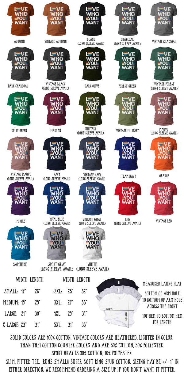 Men's Pride Ally Shirt LGBTQ T Shirt Support Love Who You Want Don't Hate Shirts LGBT Shirts Gay Trans Support Tee Unisex Man-Shirts By Sarah
