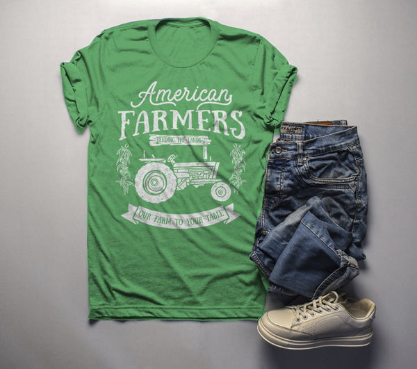 Men's Vintage Farmer T-Shirt American Farmers Tractor Tee Farm to Table Shirt-Shirts By Sarah