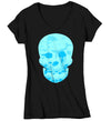 Women's V-Neck Skull Shirt Ocean T Shirt Sea Tee Jellyfish Gift Graphic Tee Streetwear Underwater Water Cool Illustration Ladies Soft Cotton