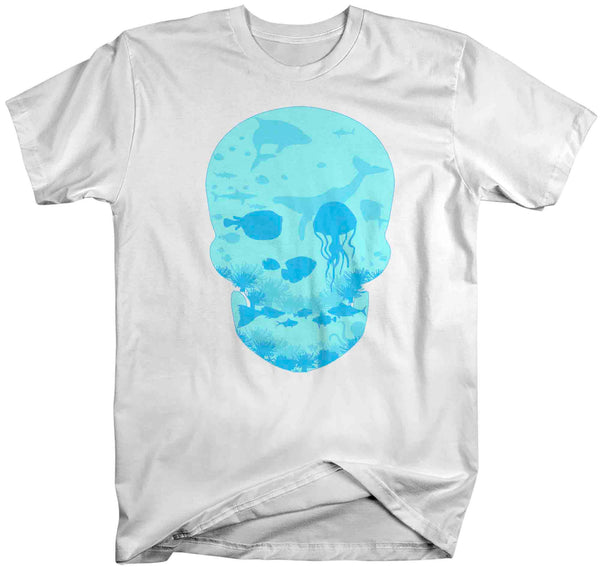 Men's Skull Shirt Ocean T Shirt Sea Tee Jellyfish Gift Graphic Tee Streetwear Underwater Water Cool Illustration Man Unisex Soft Cotton-Shirts By Sarah