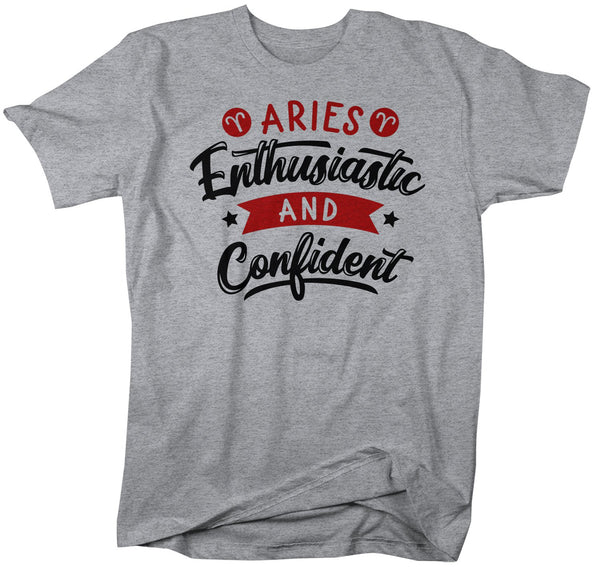 Men's Aries T-Shirt Enthusiastic & Confident Shirt Horoscope Shirt Astrology Shirts Aries TShirt Astrological-Shirts By Sarah