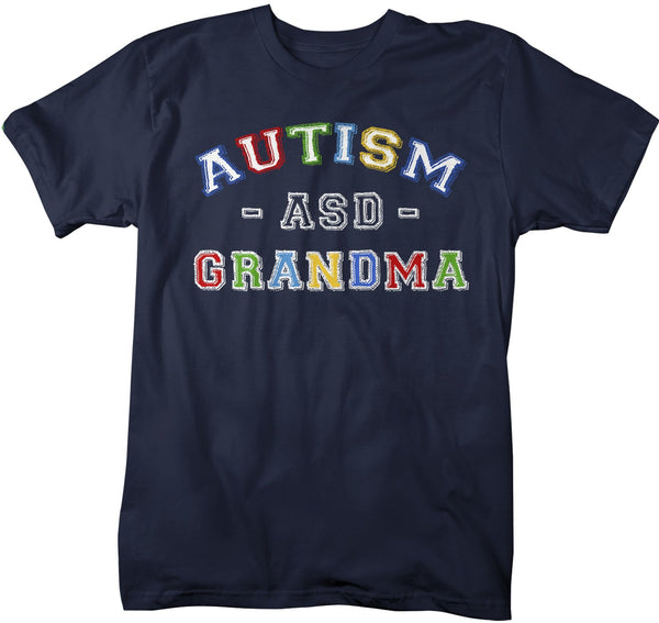 Men's Autism Grandma Shirt ASD Autism Spectrum Shirts Awareness Tee Grandmas Grandmother Support Tee-Shirts By Sarah