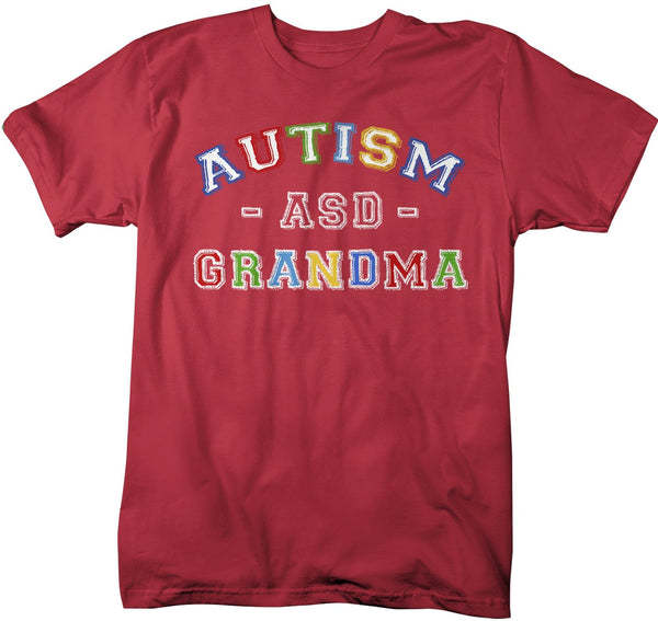 Men's Autism Grandma Shirt ASD Autism Spectrum Shirts Awareness Tee Grandmas Grandmother Support Tee-Shirts By Sarah