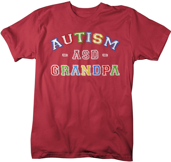 Men's Autism Grandpa Shirt ASD Autism Spectrum Shirts Awareness Tee Grandpas Grandfather Support Tee-Shirts By Sarah