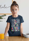 Kids Autism T Shirt Autism Typography Shirt Puzzle Ribbon Shirts Autism Support Tee Cute Autism Shirt