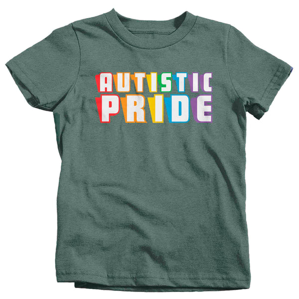 Kids Autism T Shirt Autistic Pride Shirt Colorful Tee Autism Awareness Month April Gift Shirt Boy's Girl's Youth Unisex TShirt-Shirts By Sarah