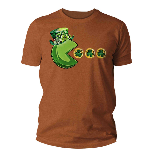 Men's Funny St. Patrick's Day Shirt Shamrock Clover Gold Coin T Shirt Leprechaun Tshirt Graphic Tee Streetwear Man Unisex-Shirts By Sarah