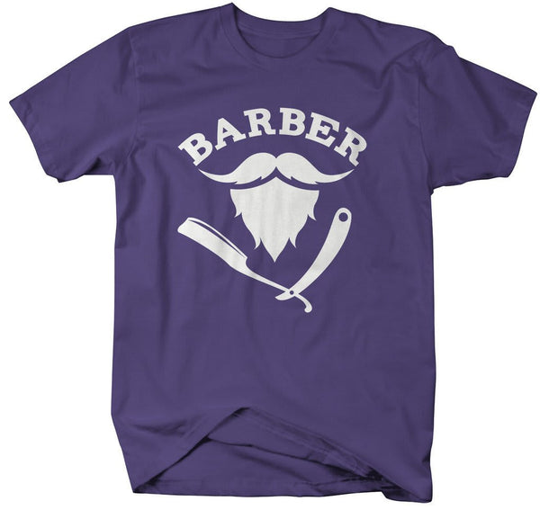 Barber T-Shirt Hair Stylist Mustache Beard Shirts-Shirts By Sarah