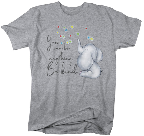 Men's Autism Awareness Shirt Be Kind Autism Shirt Elephant Support Tee Puzzle Cute Shirts-Shirts By Sarah