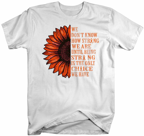 Men's Orange Awareness Shirt Sunflower Shirt Multiple Sclerosis Flower Shirt Leukemia Awareness Shirts Orange TShirt-Shirts By Sarah