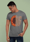 Men's Orange Awareness Shirt Sunflower Shirt Multiple Sclerosis Flower Shirt Leukemia Awareness Shirts Orange TShirt
