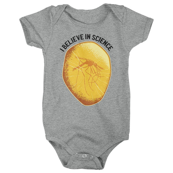 Baby Science Shirt Believe In Science Creeper One Piece Amber Mosquito Snap Suit Insect Shirt Nerd Hipster Bodysuit Geek Gift Idea-Shirts By Sarah