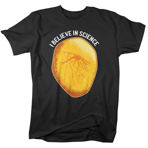 Men's Science Shirt Believe In Science T Shirt Amber Mosquito Tee Insect Shirt Nerd Hipster Shirt Geek Gift Idea Man Unisex Soft-Shirts By Sarah