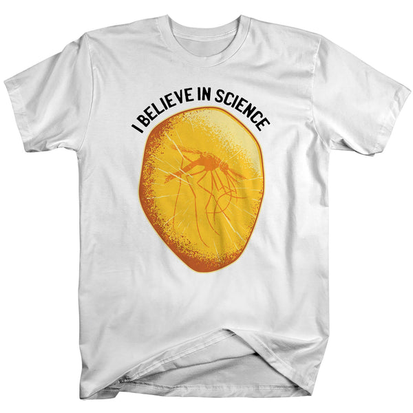 Men's Science Shirt Believe In Science T Shirt Amber Mosquito Tee Insect Shirt Nerd Hipster Shirt Geek Gift Idea Man Unisex Soft-Shirts By Sarah
