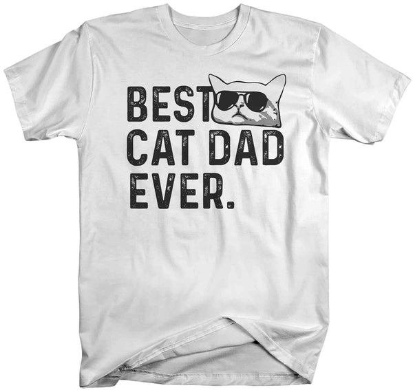 Men's Funny Dad Shirt Best Cat Dad Ever T Shirt Humor TShirt Father's Day Gift Kitty Dad Kitten Hipster Graphic Tee Man Unisex-Shirts By Sarah