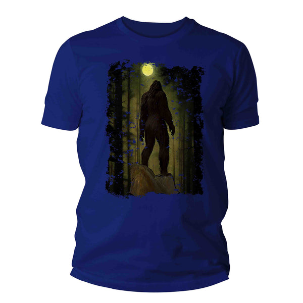 Bigfoot T-Shirt Illustration Sasquatch Family Woods Forest Mythical Drawing Gift Cryptozoology Tee Grunge Hipster Men Unisex-Shirts By Sarah