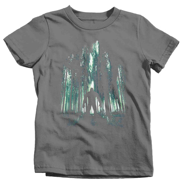 Kids Cool Bigfoot T-Shirt Forest Sasquatch Tee Grunge Hide Seek Hipster Boy's Girl's Unisex Youth-Shirts By Sarah