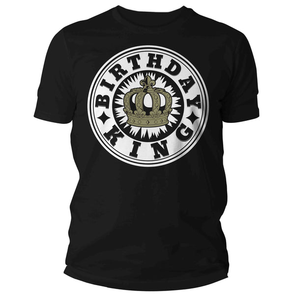 Men's Funny Birthday T Shirt King Shirt Royal Crown Royalty Gift Grunge Bday Gift Men's Unisex Soft Tee 40th 50th 60th 70th Unisex Man-Shirts By Sarah