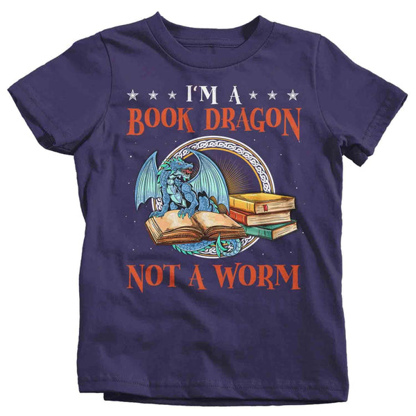 Kids Funny Geek T Shirt Book Dragon Shirt Reader Shirts Reading Shirt Geek Shirts Not A Book Work Funny Shirts-Shirts By Sarah