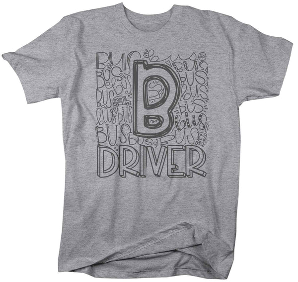 Men's Bus Driver T Shirt Bus Driver Gift Typography Shirts Bus Driver Shirts School Bus Driver TShirt-Shirts By Sarah