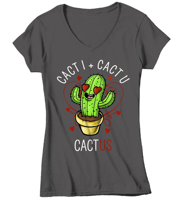 Women's Funny Valentine's Day T Shirt Cactus TShirt Cacti T-Shirt Cute Succulent Graphic Tee-Shirts By Sarah
