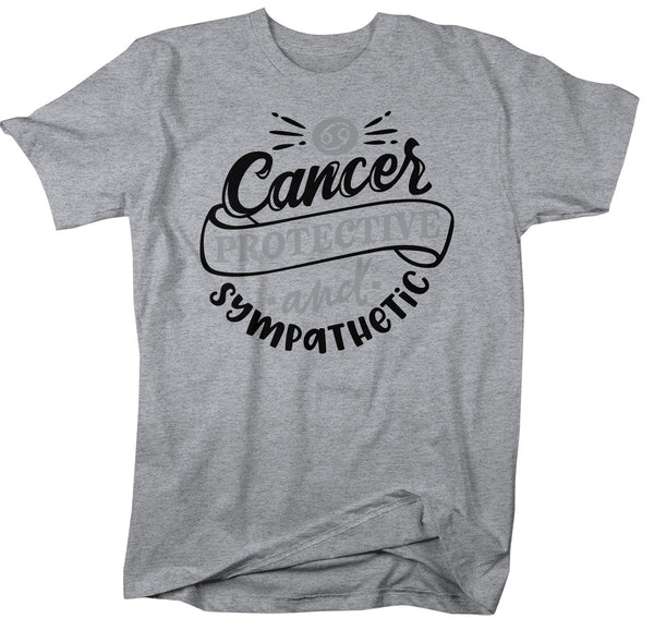 Men's Cancer T-Shirt Protective & Sympathetic Shirt Horoscope Shirt Astrology Shirts Cancer TShirt Astrological-Shirts By Sarah