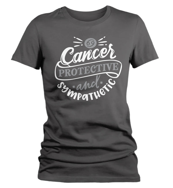 Women's Cancer T-Shirt Protective & Sympathetic Shirt Horoscope Shirt Astrology Shirts Cancer TShirt Astrological-Shirts By Sarah