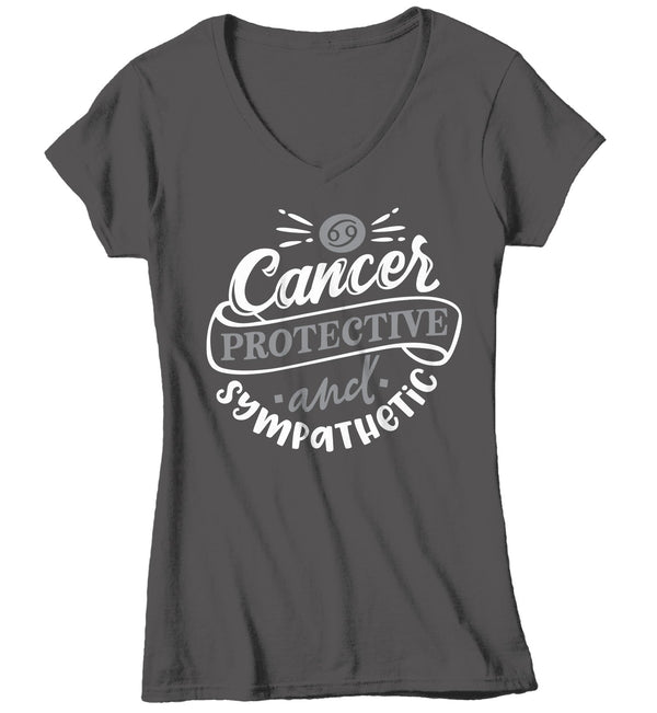 Women's Cancer T-Shirt Protective & Sympathetic Shirt Horoscope Shirt Astrology Shirts Cancer TShirt Astrological-Shirts By Sarah