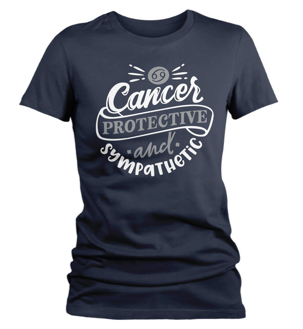 Women's Cancer T-Shirt Protective & Sympathetic Shirt Horoscope Shirt Astrology Shirts Cancer TShirt Astrological-Shirts By Sarah