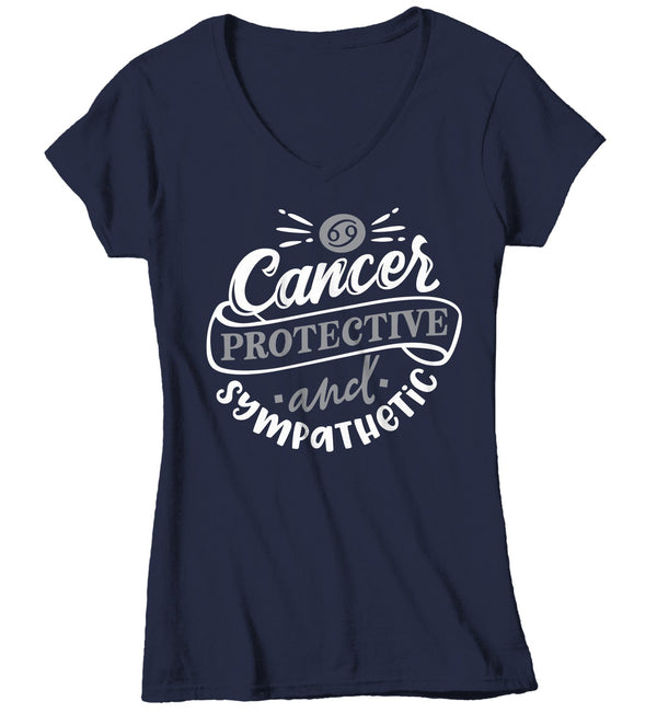 Women's Cancer T-Shirt Protective & Sympathetic Shirt Horoscope Shirt Astrology Shirts Cancer TShirt Astrological-Shirts By Sarah