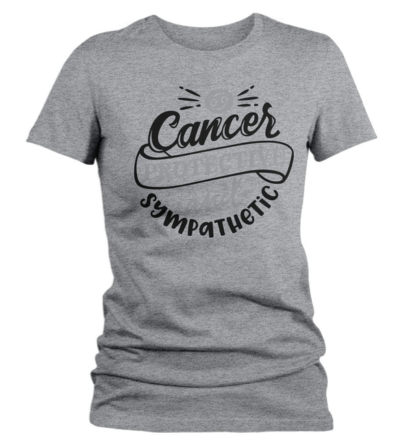 Women's Cancer T-Shirt Protective & Sympathetic Shirt Horoscope Shirt Astrology Shirts Cancer TShirt Astrological-Shirts By Sarah