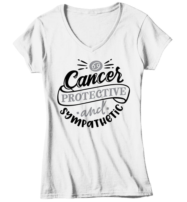 Women's Cancer T-Shirt Protective & Sympathetic Shirt Horoscope Shirt Astrology Shirts Cancer TShirt Astrological-Shirts By Sarah