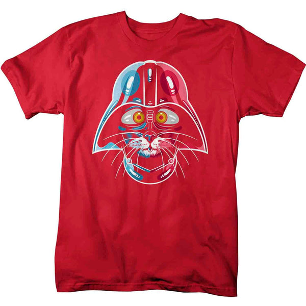 Men's Funny Cat Shirt Cat Wars T Shirt Cat Helmet Shirt Kitty Gift Cat Lover Hipster Geek Graphic Tee Streetwear Man Unisex-Shirts By Sarah