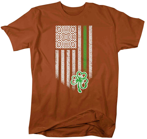 Men's Ireland T Shirt U.S. Flag Shirt St Patrick's Day Celtic Flag Shirt St Patty's Day American Flag Shirt St Pat Clover Tshirt-Shirts By Sarah